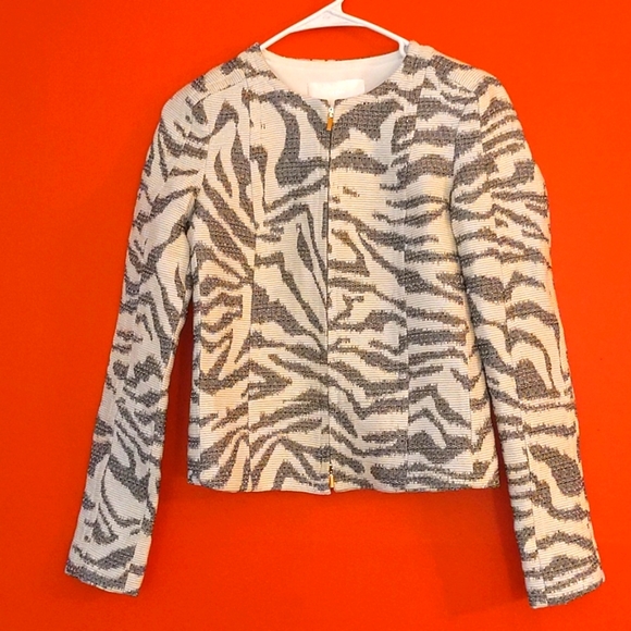NEW Hugo Boss Gray and White Jacket, size 0